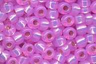 11-644 Dyed Hot Pink Silver Lined Alabaster 11-644 Dyed Hot Pink Silver Lined Alabaster